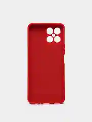 Красный чехол Honor X8 4G, Хонор Х8 4Г силиконовый, цветной с мягким подкладом