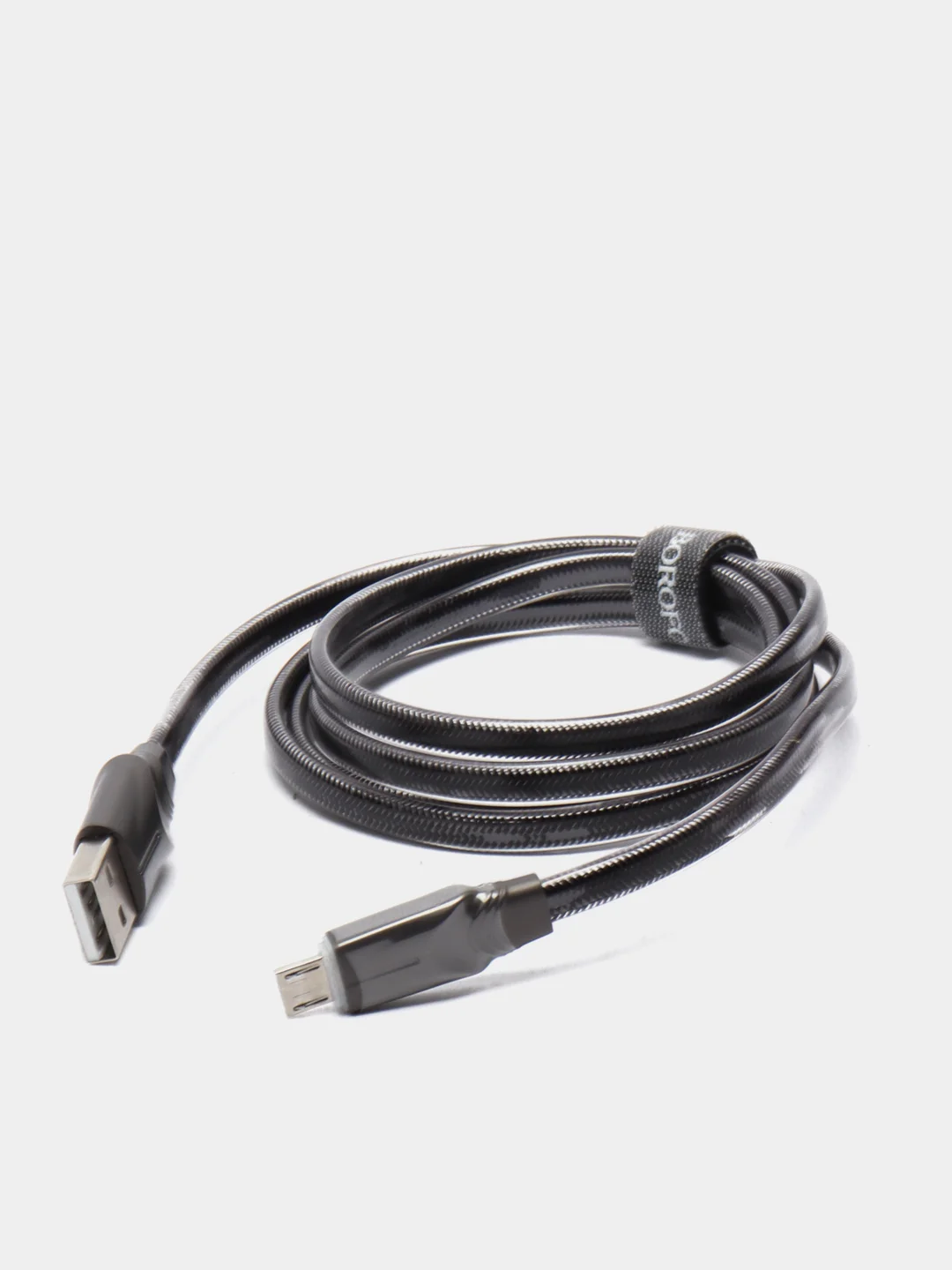 Черный кабель для зарядки и передачи данных Borofone BU12 Synergy Micro-USB 2.4А с индикатором
