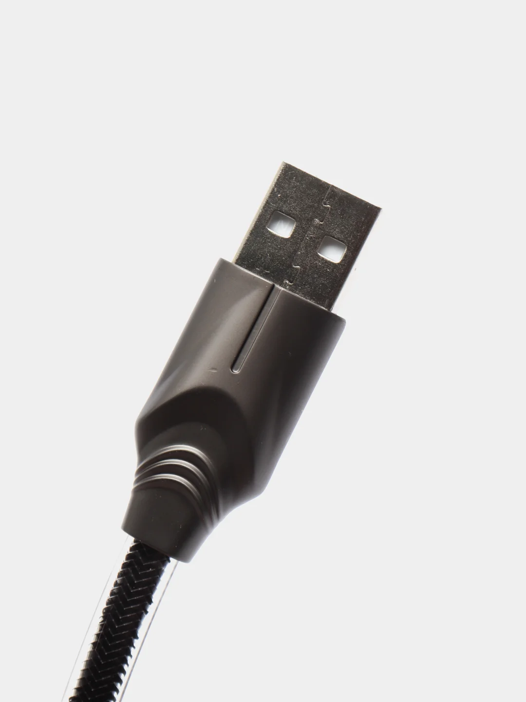 Черный кабель для зарядки и передачи данных Borofone BU12 Synergy Micro-USB 2.4А с индикатором