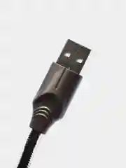 Черный кабель для зарядки и передачи данных Borofone BU12 Synergy Micro-USB 2.4А с индикатором