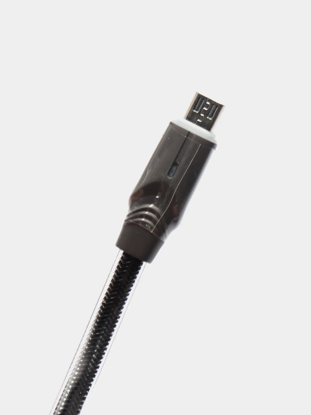 Черный кабель для зарядки и передачи данных Borofone BU12 Synergy Micro-USB 2.4А с индикатором