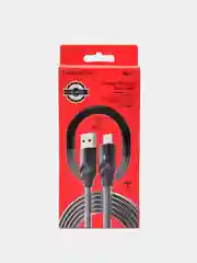 Черный кабель для зарядки и передачи данных Borofone BU12 Synergy Micro-USB 2.4А с индикатором