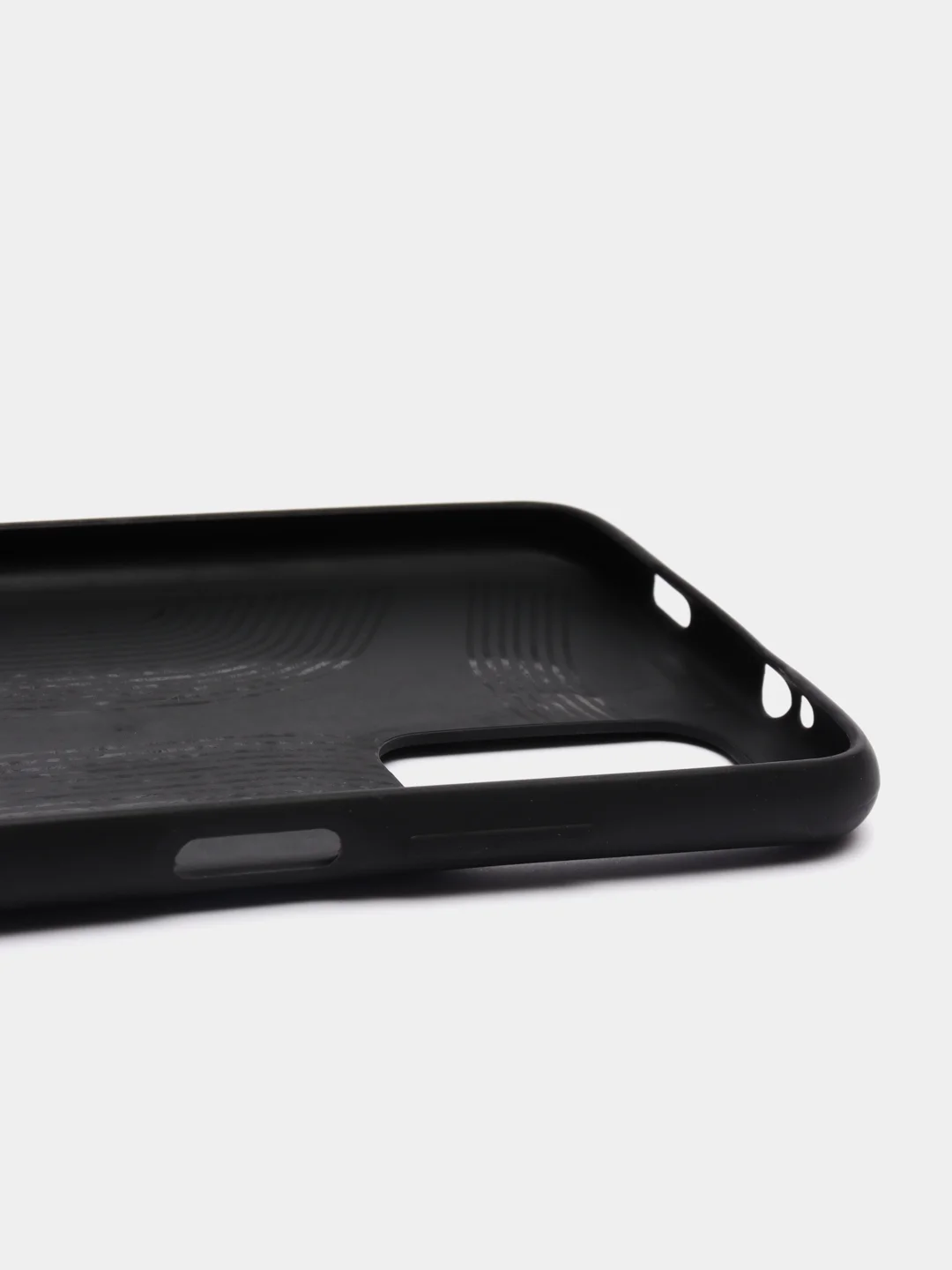 Синий силиконовый чехол накладка для Xiaomi Pocofone M3 с текстурой кожи (под кожу)