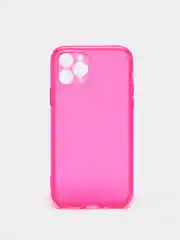 Розовый чехол для iPhone 11 Pro прозрачный цветной силиконовый