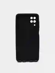 Коричневый чехол для Samsung A12/M12 под кожу силиконовый