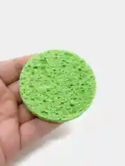 Лимонный спонж для умывания пористый