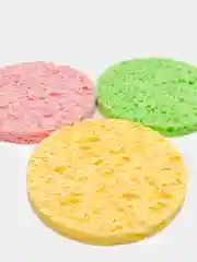 Лимонный спонж для умывания пористый