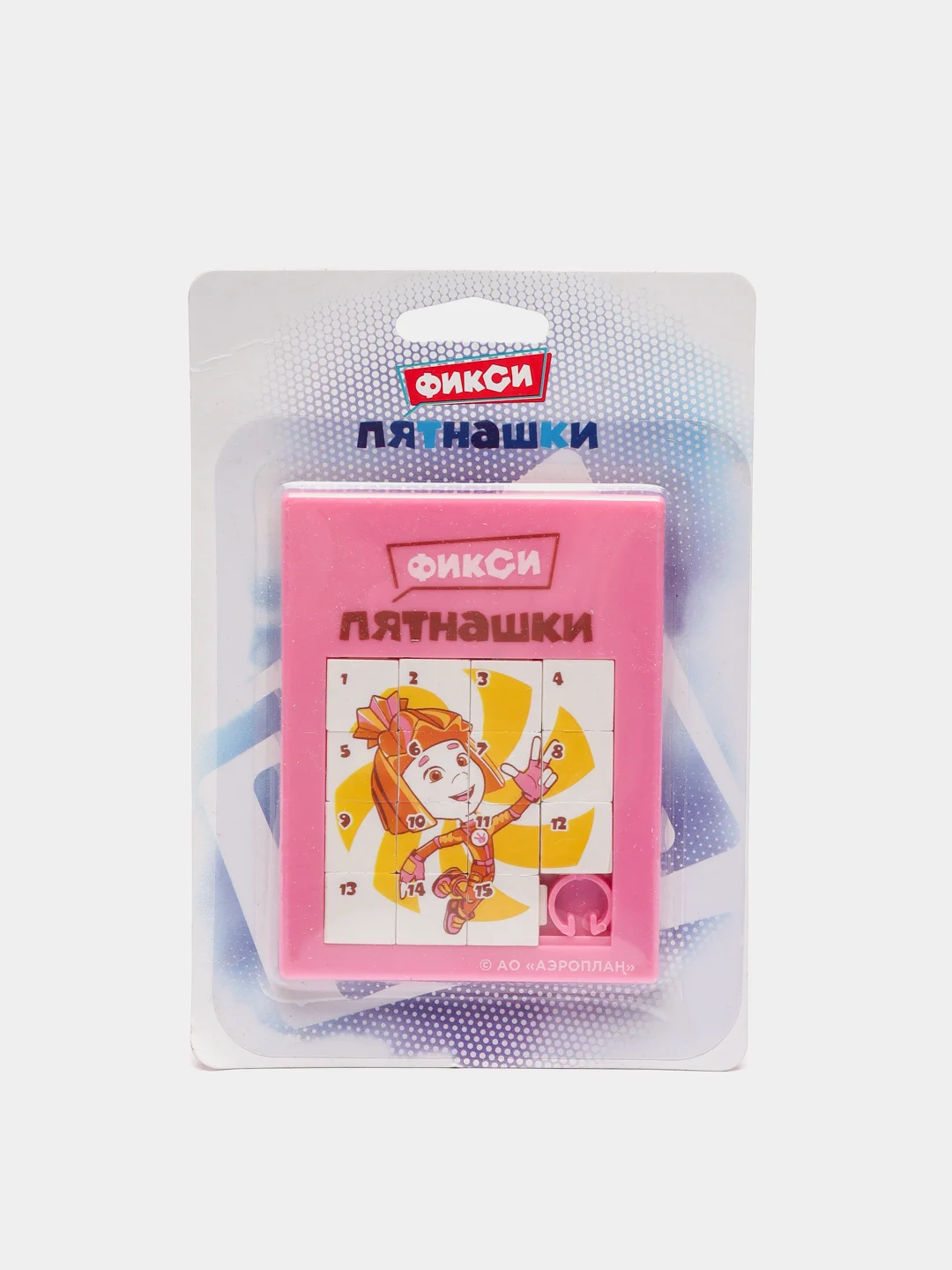 Розовый логическая игра Фиксики "Пятнашки", пластик, 7 х 9 см