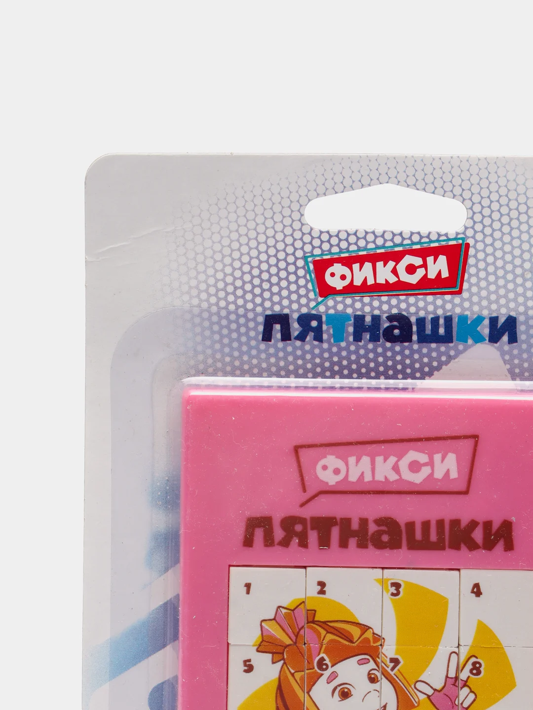 Розовый логическая игра Фиксики "Пятнашки", пластик, 7 х 9 см