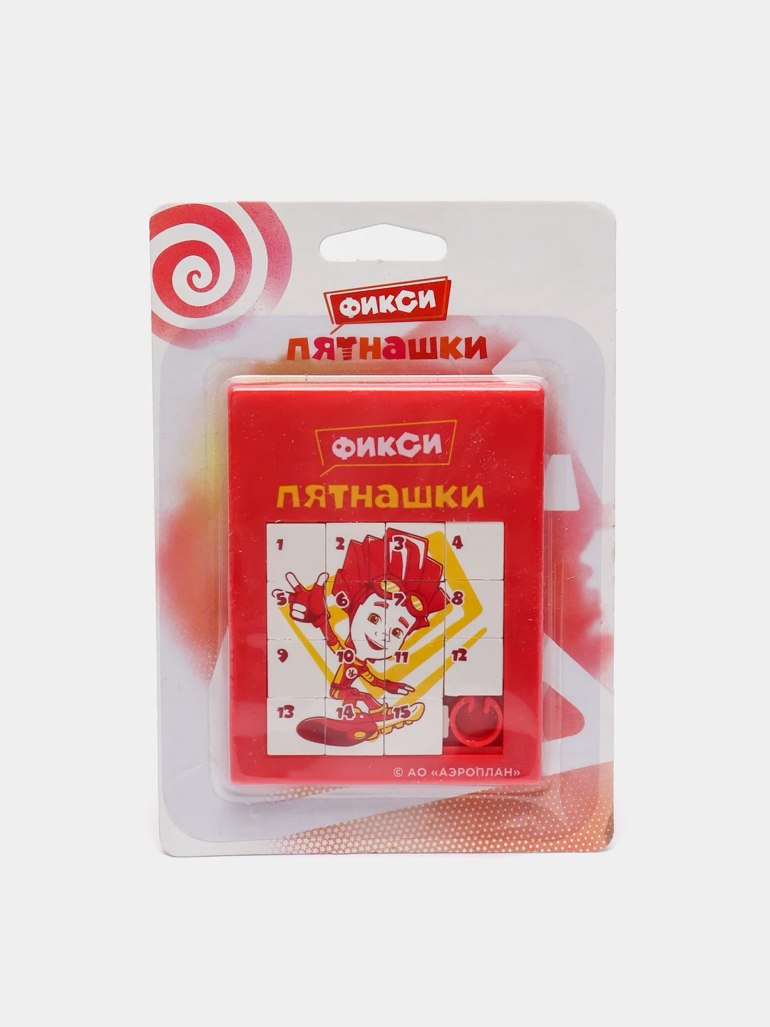 Красный логическая игра Фиксики "Пятнашки", пластик, 7 х 9 см