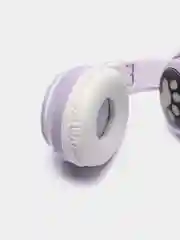 Лавандовый наушники беспроводные Bluetooth с кошачьими светящимися ушками "Cat Ear"