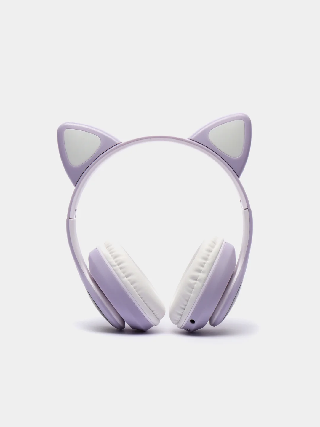 Лавандовый наушники беспроводные Bluetooth с кошачьими светящимися ушками "Cat Ear"
