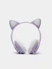 Лавандовый наушники беспроводные Bluetooth с кошачьими светящимися ушками "Cat Ear"