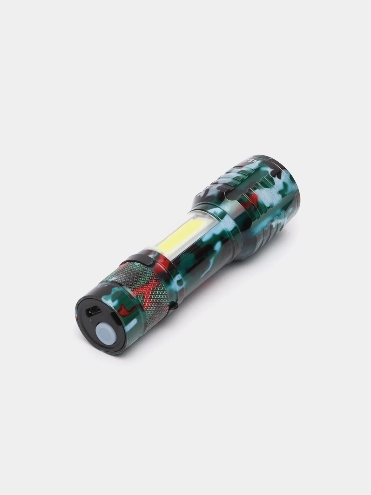 Зелёный хаки аккумуляторный карманный фонарик с usb в кейсе