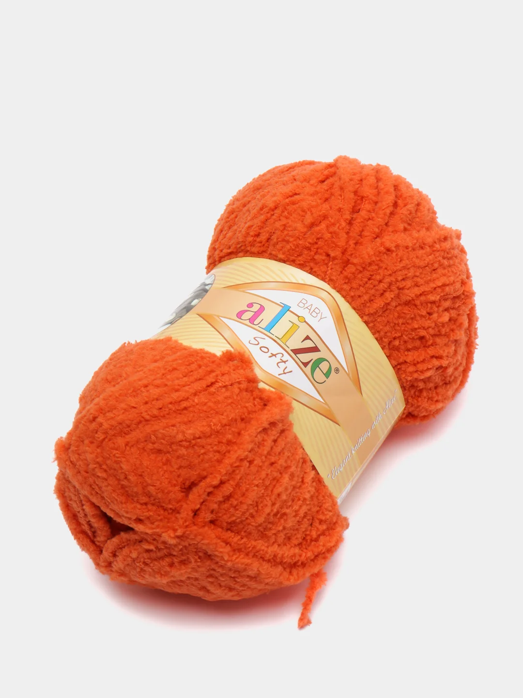 Рыжий плюшевая пряжа Alize Softy