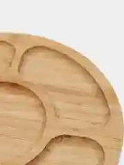 Бронзовый менажница бамбуковая /Поднос бамбуковый/Тарелка бамбуковая/Посуда из натурального дерева