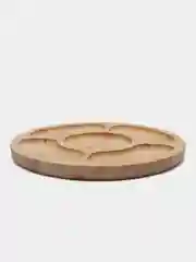 Бронзовый менажница бамбуковая /Поднос бамбуковый/Тарелка бамбуковая/Посуда из натурального дерева