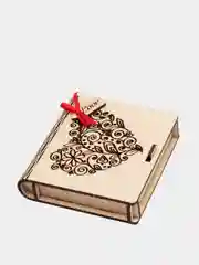 Шкатулка под кольца "Любовь", неокрашенная, 10 х 9, 5 х 2,6 см