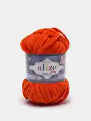 Коралловый пряжа плюшевая Alize Velluto, микрополиэстер, 100 г, 68 м