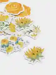 Лимонный наклейки-стикеры с цветами и растениями для скрапбукинга, 40 штук в упаковке