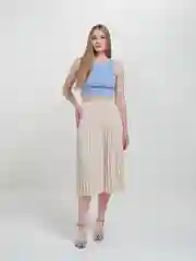 Белый плиссированная юбка