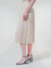 Белый плиссированная юбка