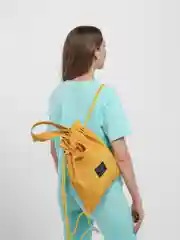 Желтый женская сумка шоппер на плечо холщовая