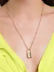 Золотой цепочка с замком