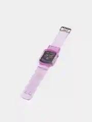 Фиолетовый ремешок для Apple Watch 38 / 40 / 41 / 42 / 44 / 45 / 49 мм браслет силиконовый прозрачный