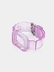 Фиолетовый ремешок для Apple Watch 38 / 40 / 41 / 42 / 44 / 45 / 49 мм браслет силиконовый прозрачный
