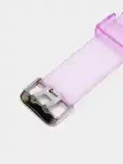 Фиолетовый ремешок для Apple Watch 38 / 40 / 41 / 42 / 44 / 45 / 49 мм браслет силиконовый прозрачный