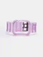 Фиолетовый ремешок для Apple Watch 38 / 40 / 41 / 42 / 44 / 45 / 49 мм браслет силиконовый прозрачный