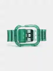 Зеленый ремешок для Apple Watch 38 / 40 / 41 / 42 / 44 / 45 / 49 мм браслет силиконовый прозрачный
