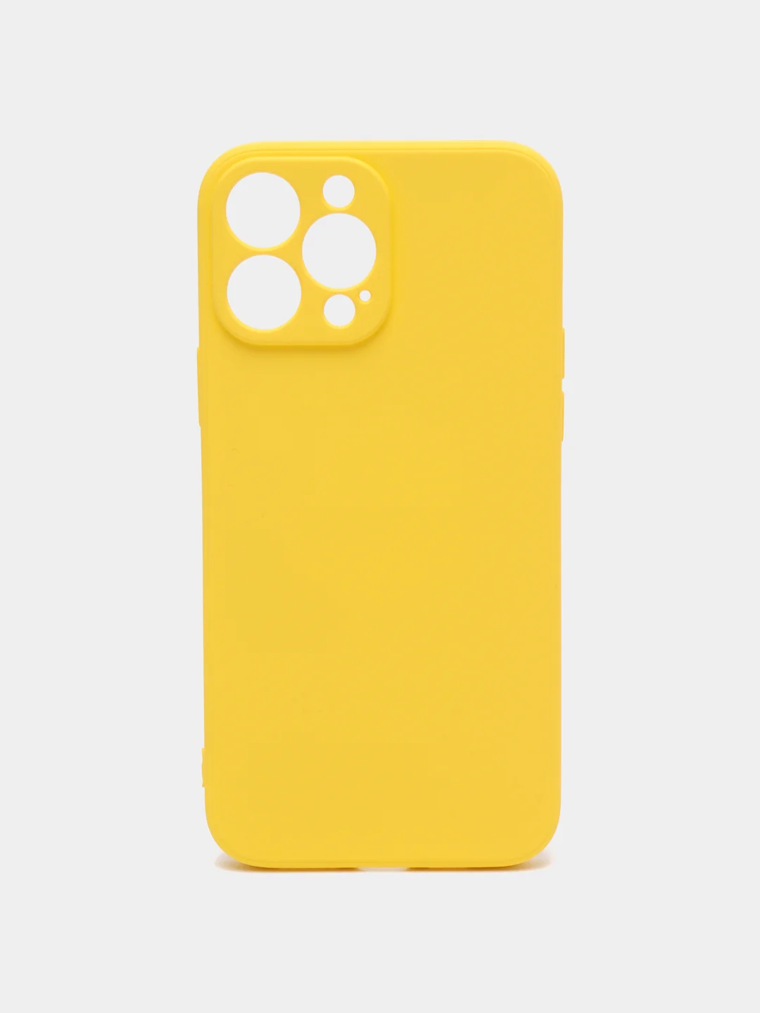 Желтый чехол iPhone 13 Pro Max, силиконовый на айфон про макс
