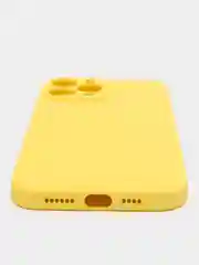 Желтый чехол iPhone 13 Pro Max, силиконовый на айфон про макс