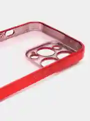 Красный чехол для iPhone 13 Pro Max силиконовый айфон про макс прозрачный