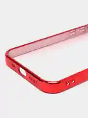 Красный чехол для iPhone 13 Pro Max силиконовый айфон про макс прозрачный