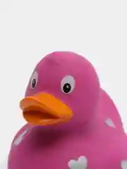 Игрушка для купания сувенир Funny Ducks "Розовая уточка c сердечками", 1938