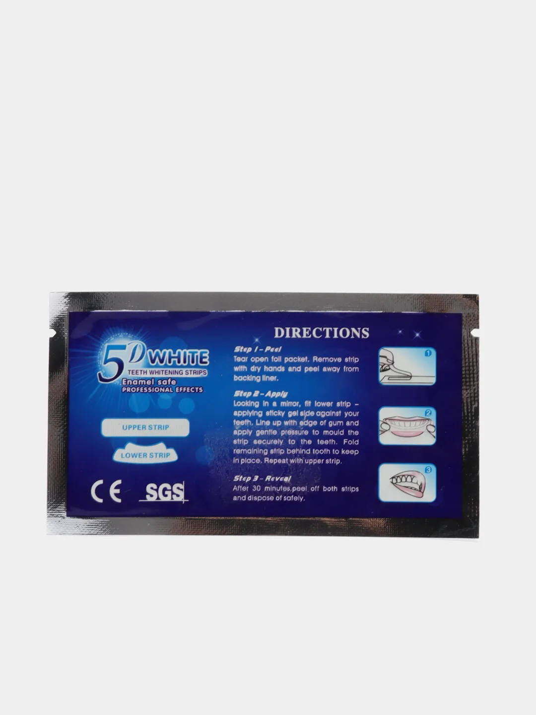 Белый отбеливающие полоски для зубов 5D White