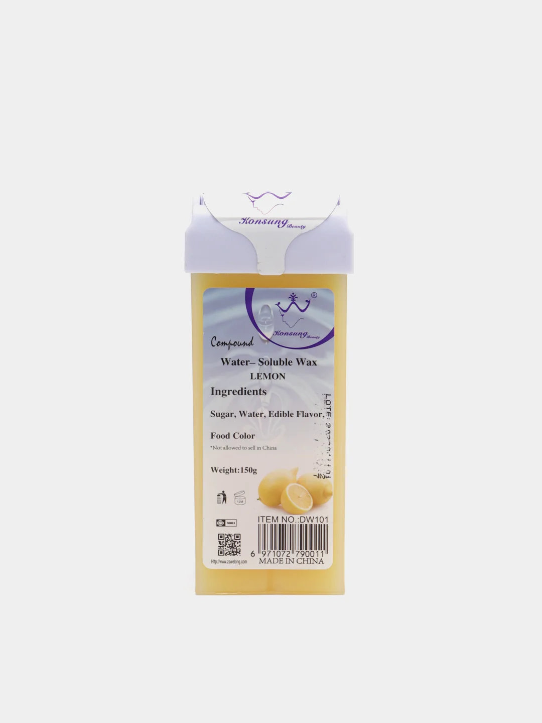Лимонный воск картриджный для депиляции "Water-Soluble Wax", 115 г