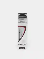 Белый кабель AUX WALKER WCA-510, с пружиной, 3,5 x 3,5 мм