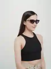 Фиолетовый стильные солнцезащитные очки в форме "Кошачий глаз" с защитой от УФ-лучей