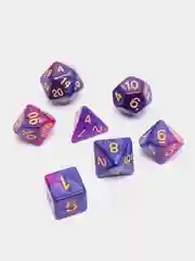 Синий игральные кости-дайсы для настольных и ролевых игр, 7 штук в наборе, Dungeons and Dragons