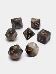 Серый игральные кости-дайсы для настольных и ролевых игр, 7 штук в наборе, Dungeons and Dragons