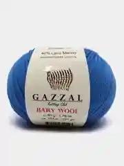 Синий пряжа Gazzal Baby Wool 20%Кашемир 40%Мериносовая шерсть 40%Акрил 50г 175м Газзал беби вул