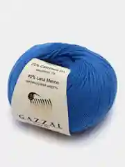 Синий пряжа Gazzal Baby Wool 20%Кашемир 40%Мериносовая шерсть 40%Акрил 50г 175м Газзал беби вул