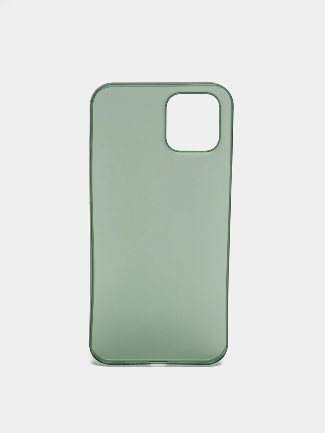 Чехол LuazON для телефона iPhone 12 Pro Max, пластиковый, тонкий, прозрачный зеленый