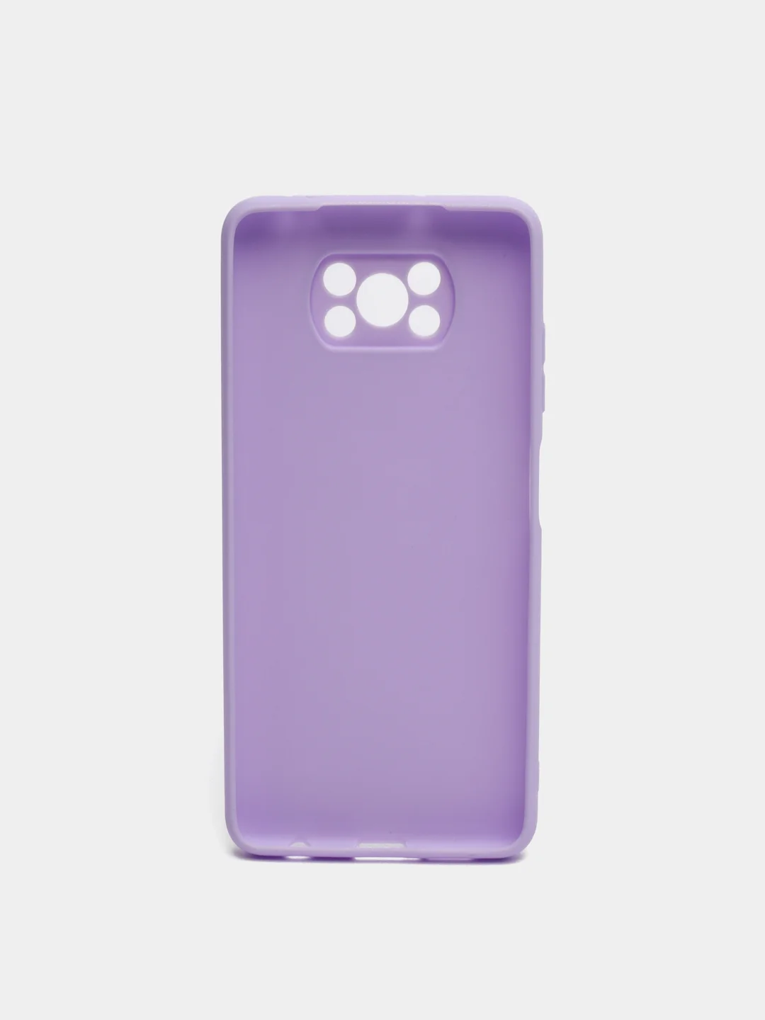 Сиреневый чехол накладка для Xiaomi Poco X3 силиконовый матовый однотонный