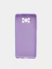 Сиреневый чехол накладка для Xiaomi Poco X3 силиконовый матовый однотонный