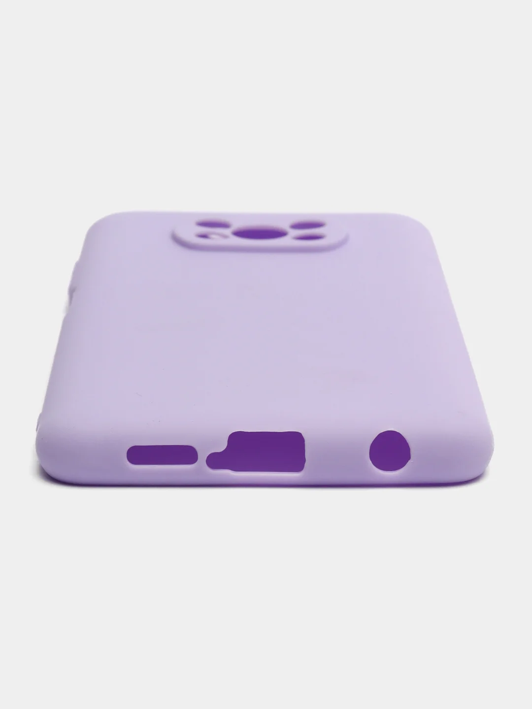 Сиреневый чехол накладка для Xiaomi Poco X3 силиконовый матовый однотонный